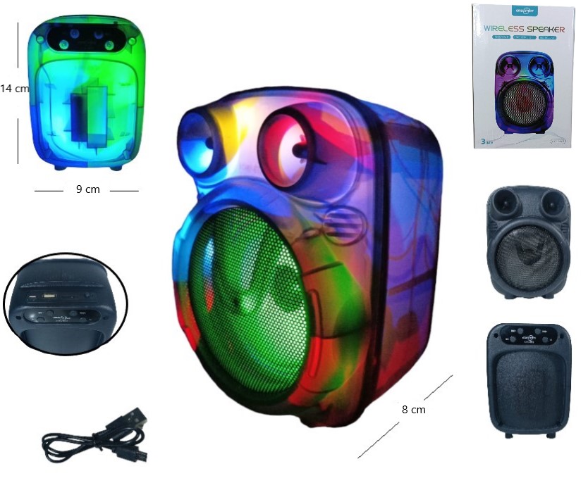Parlante 3" con luz BT/FM/MP3 2003